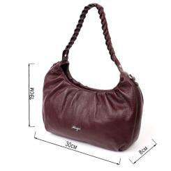 Сумка Karya Кожаная Бордовая Фото 2