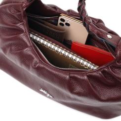 Сумка Karya Кожаная Бордовая Фото 6