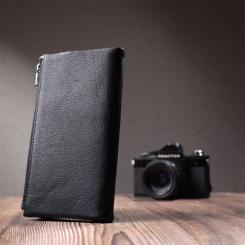 Портмоне ST Leather Из натуральной кожи Черное Фото 10