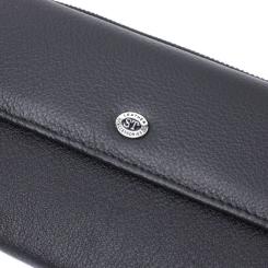 Портмоне ST Leather Из натуральной кожи Черное Фото 4