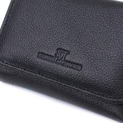 Портмоне ST Leather Из натуральной кожи Черное Фото 4
