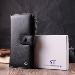 Кошелек ST Leather З натуральної шкіри Чорний Фото 10