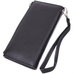 Кошелек ST Leather З натуральної шкіри Чорний Фото 1