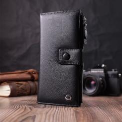 Кошелек ST Leather З натуральної шкіри Чорний Фото 8