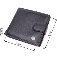 Кошелек ST Leather Из натуральной кожи Черный Фото 2