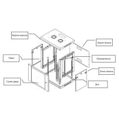 Шкаф настенный Hypernet 6U 19" 600x450 ProLine Фото 4