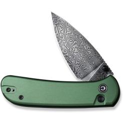 Нож Civivi Qubit, Green Aluminum, Damascus Фото 4