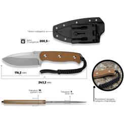 Нож Sencut Toxodon, Brown G10, Stonewash Фото 10