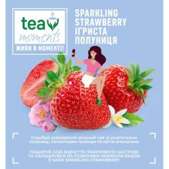 Чай Tea Moments Sparkling Strawberry зелений 20х1.8 г пірамідки Фото 5