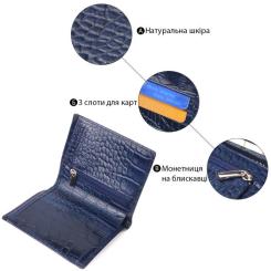 Портмоне Canpellini Из натуральной кожи Синее Фото 3
