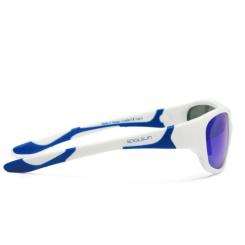 Детские солнцезащитные очки Koolsun Sport, 3-8 років біло-блакитни Фото 1