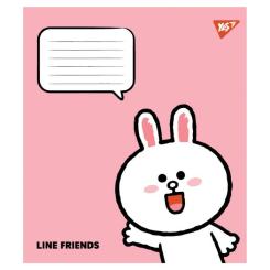 Тетрадь Yes Line Friends Stylish А5 12 аркушів лінія Фото 2