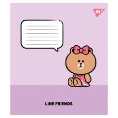 Тетрадь Yes Line Friends Stylish А5 12 аркушів лінія Фото 4