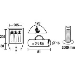 Палатка Time Eco Travel-3 синій Фото 2