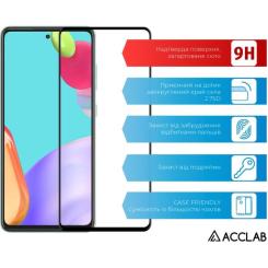 Стекло защитное ACCLAB Full Glue Samsung A52 Black Фото 2