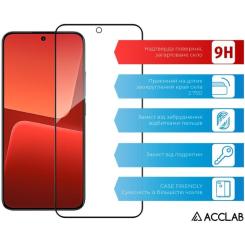 Стекло защитное ACCLAB Full Glue Xiaomi 13 Black Фото 2