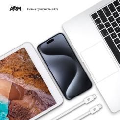 Дата кабель Armorstandart USB-C to USB-C 1.0m White Фото 1