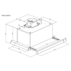 Вытяжка кухонная Pyramida TX 60 (1100) R WH Фото 5