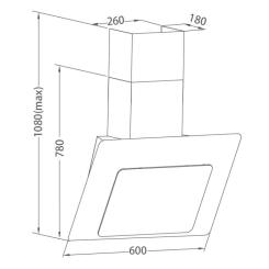 Вытяжка кухонная Pyramida NRX 60 (800) SR XGBL Фото 5