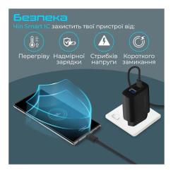 Зарядное устройство Promate 17W USB-C + USB-A Фото 3