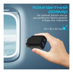Зарядное устройство Promate 17W USB-C + USB-A Фото 4