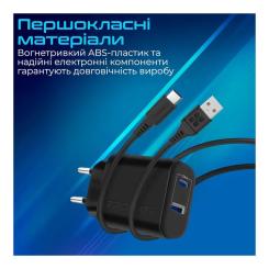 Зарядное устройство Promate 17W USB-C + USB-A Фото 5