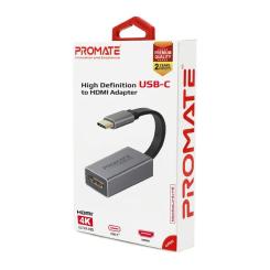 Переходник Promate USB-C to HDMI 4K30Hz grey Фото 1