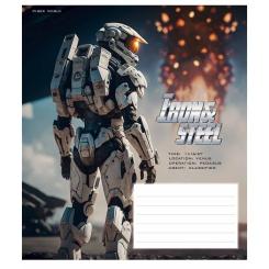 Тетрадь Школярик Iron&Steel 12 листов клетка Фото 2