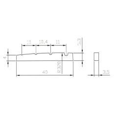 Порожок для гитары Paxphil NT003 White Фото 1