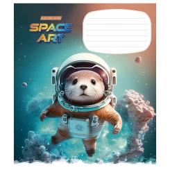 Тетрадь Школярик Space Art 12 аркушів лінія Фото 4