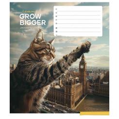 Тетрадь Школярик Gigantic cats 12 аркушів лінія Фото 2