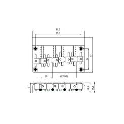 Бридж для гитары Paxphil BB012 Chrome Фото 3