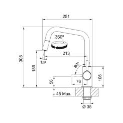 Смеситель Franke Lina U Pull Down Фото 4