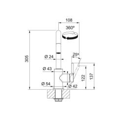 Смеситель Franke Lina U Pull Down Фото 5