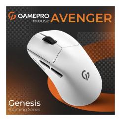 Мышка GamePro Genesis Avenger Wireless/Bluetooth/USB White Фото 4