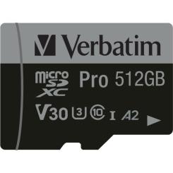 Карта памяти Verbatim 512GB microSDXC class 10 UHS-III PRO Фото 1