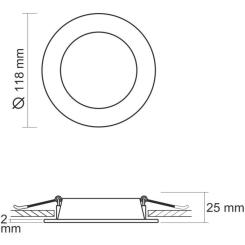 Светильник Videx LED Back вбудований круглий 9W 5000K Фото 3