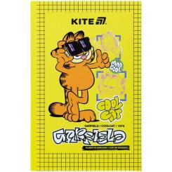 Блокнот Kite А6 Garfield, тверда обкладинка, 80 аркушів, клітин Фото