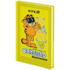 Блокнот Kite А6 Garfield, тверда обкладинка, 80 аркушів, клітин Фото 1