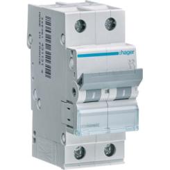Автоматический выключатель Hager 2-п. C 63A (6kA) 2M (A) Фото