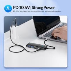 Концентратор Orico USB-C to 2xUSB-C + 2xUSB3.0 Фото 2