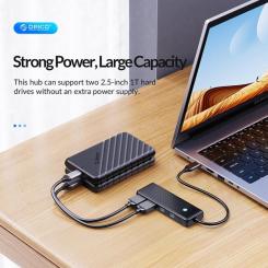 Концентратор Orico USB-C to 2xUSB-C + 2xUSB3.0 Фото 4