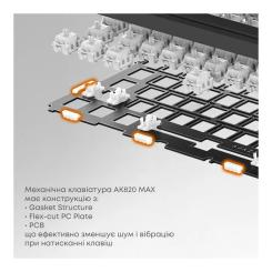 Клавиатура Ajazz AK820 MAX Magnetic Switch RGB USB Black Фото 6