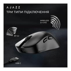 Мышка Ajazz AJ179 V2 MAX Wireless/Bluetooth/USB Black Фото 10