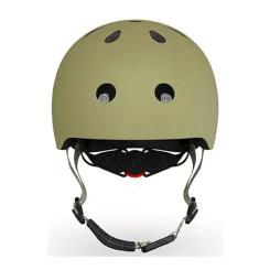 Шлем Scoot&Ride оливковий з ліхтариком 45-51см Фото 2