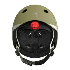 Шлем Scoot&Ride оливковий з ліхтариком 45-51см Фото 4