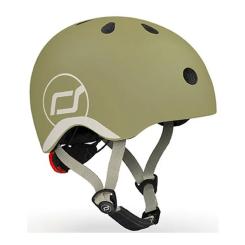 Шлем Scoot&Ride оливковий з ліхтариком 45-51см Фото 5