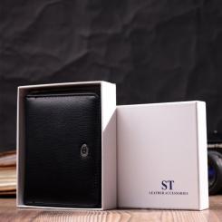 Кошелек ST Leather Из натуральной кожи Черный Фото 9