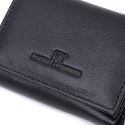 Кошелек ST Leather Из натуральной кожи Черный Фото 4