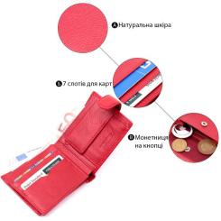 Кошелек ST Leather Из натуральной кожи Красный Фото 3